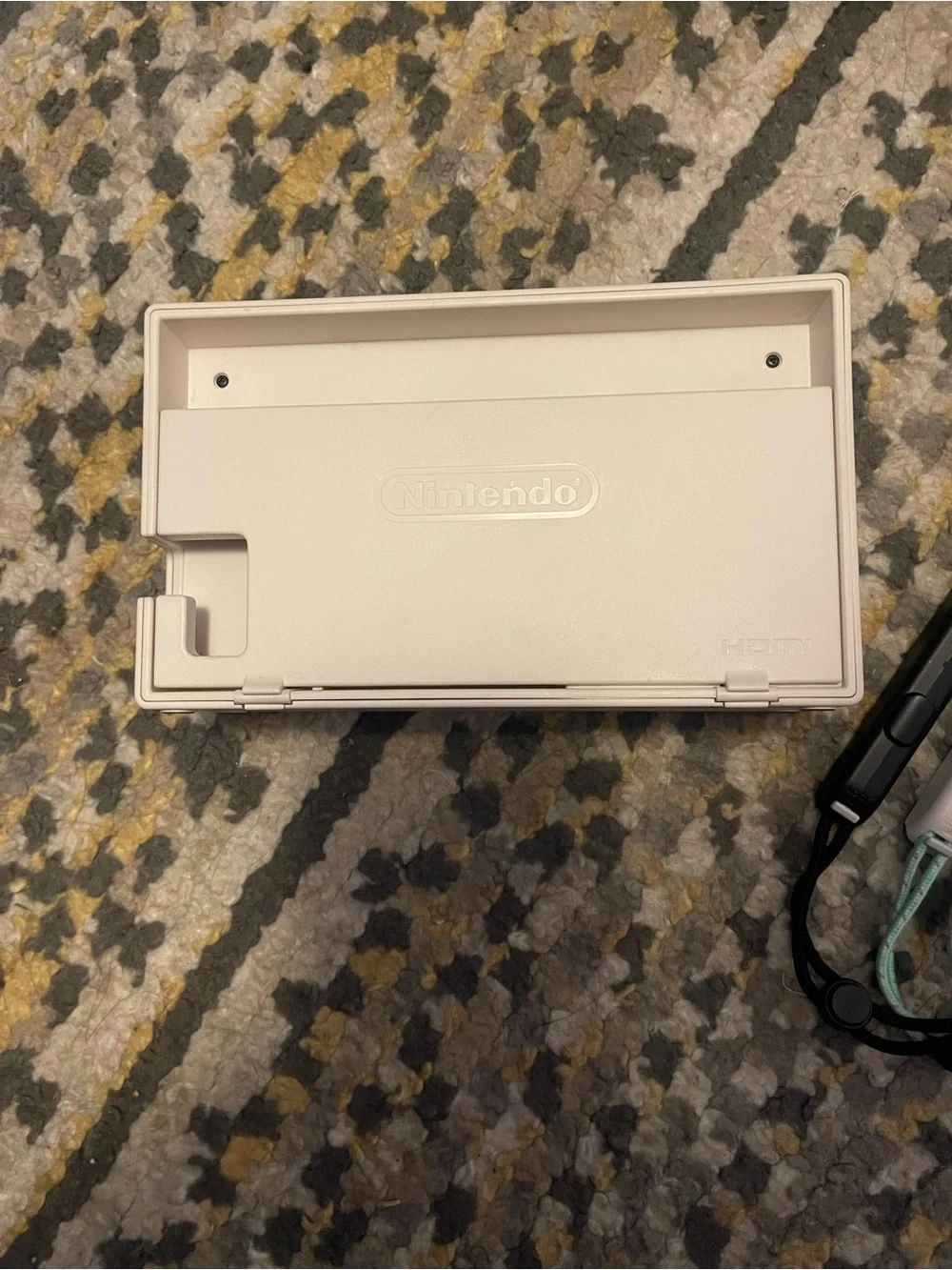 Nintendo Switch with Yellow Left Joy‑Con and Mint Right Joy‑Con